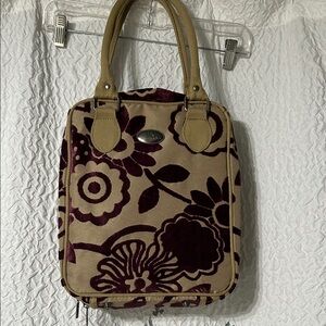 Jewel Kade Purple and Cream Floral jewelry tote